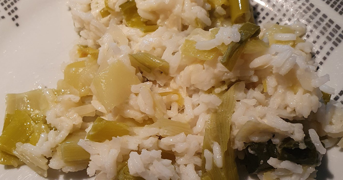 RIZ A LA FONDUE DE POIREAU