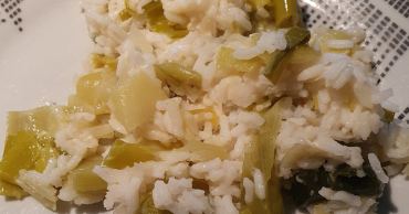 RIZ A LA FONDUE DE POIREAU